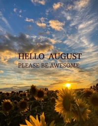 Hello August Newsletter Hello august Template | PosterMyWall