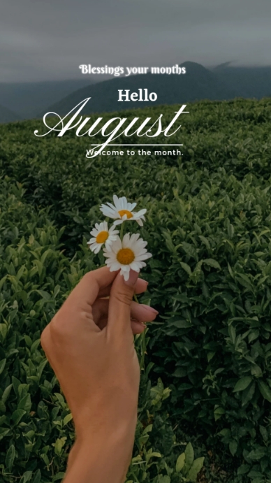 Hello August Digital Display (9:16) template
