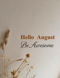 Hello august Template | PosterMyWall