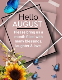 Hello August Newsletter Hello august Template | PosterMyWall
