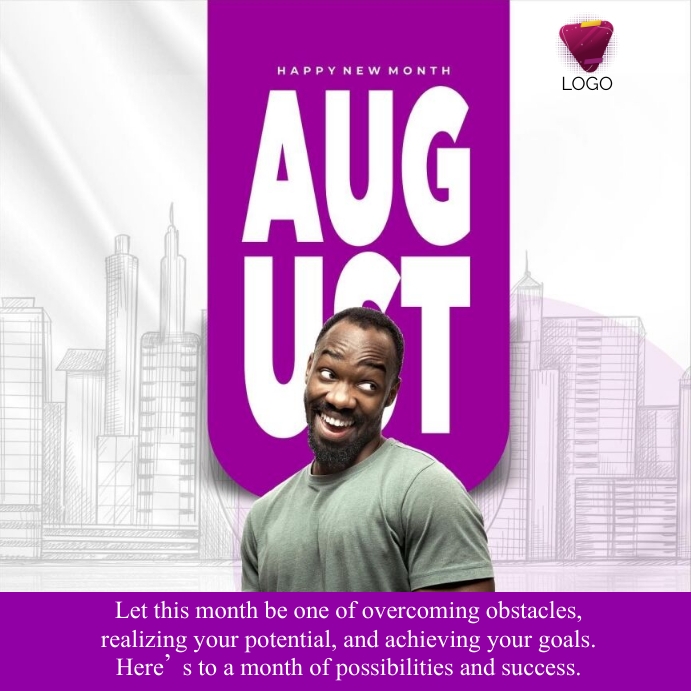 Hello August Newsletter Hello AUGUST Template | PosterMyWall