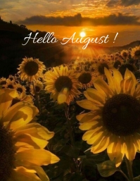 Hello august Template | PosterMyWall