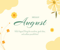 Hello August Persegi Panjang Besar template