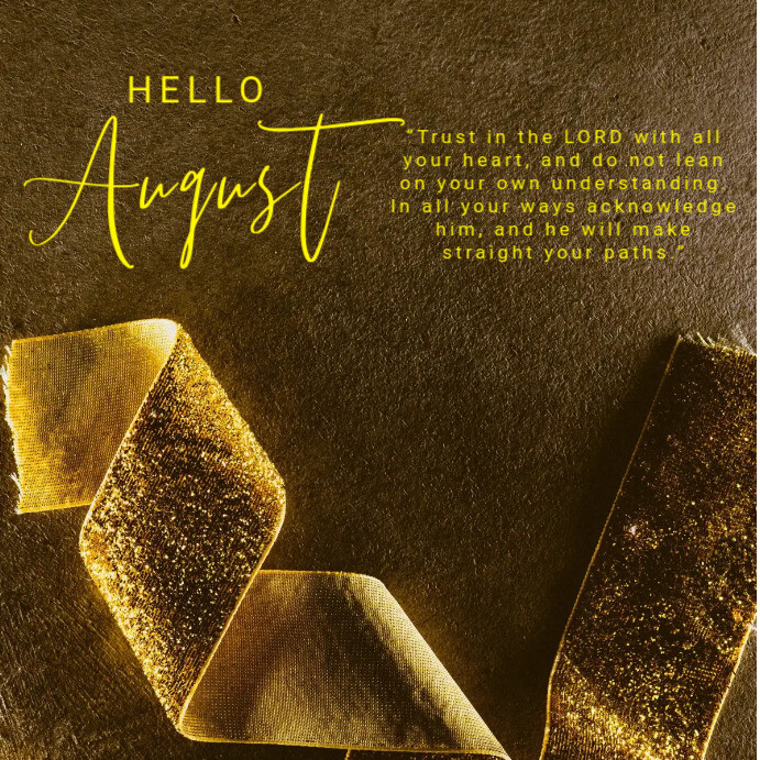 Hello August Newsletter Plantilla de hello august | PosterMyWall