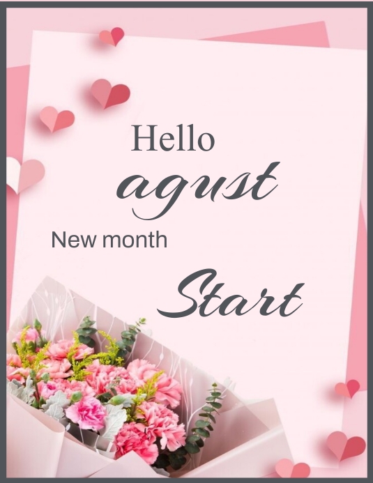 Hello August Newsletter Hello August Template | PosterMyWall