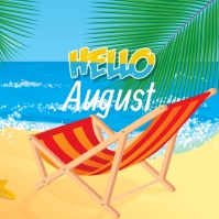 Hello August Newsletter Hello august design template | PosterMyWall