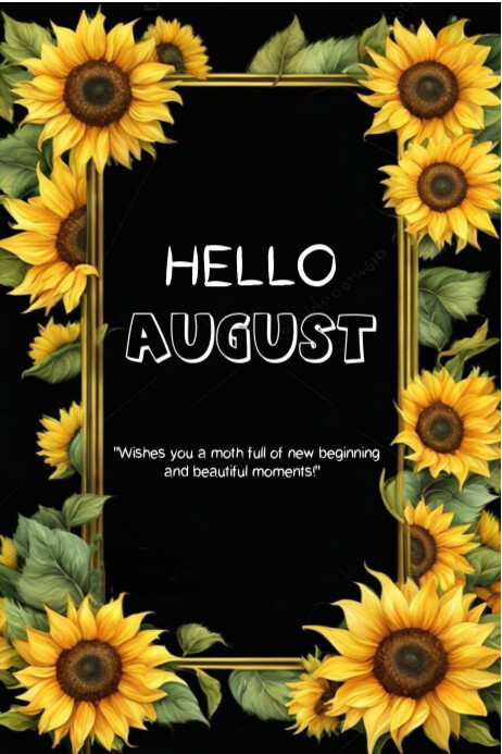 Hello august template 2025 Poster
