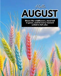 hello august template Instagram Portrait