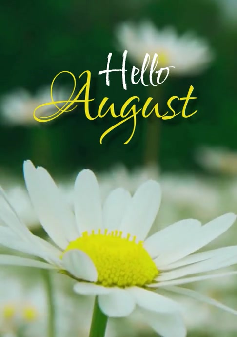 Hello August Video A4 template