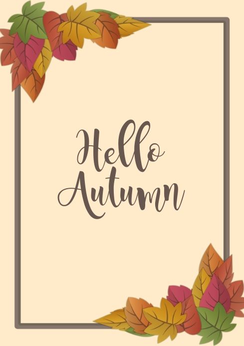 Hello Autumn A3 template