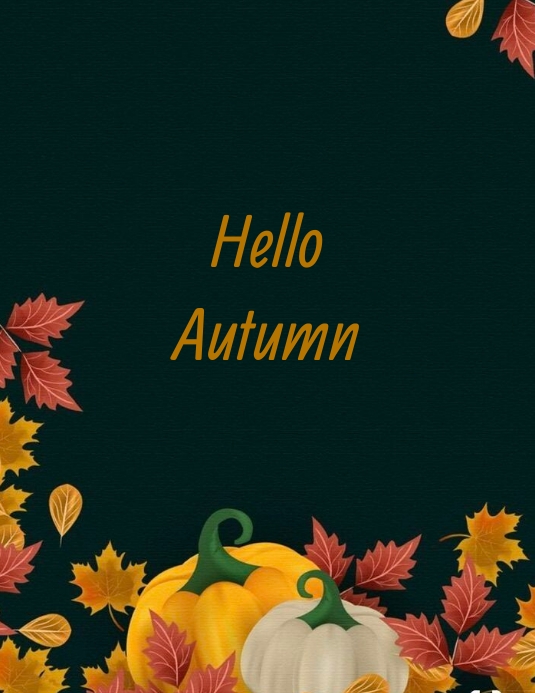 Hello autumn Folheto (US Letter) template