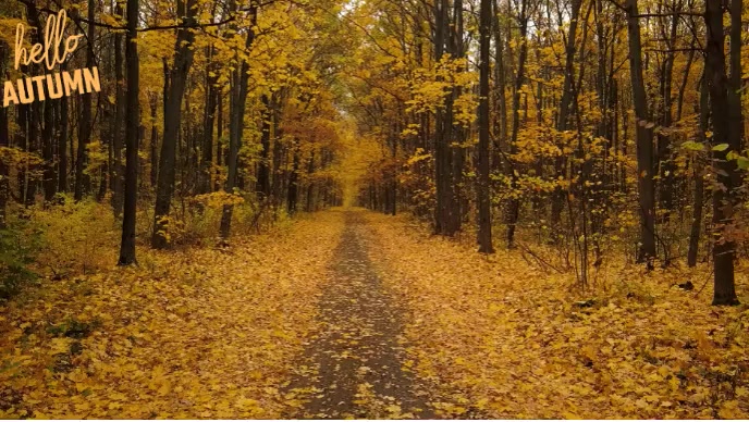hello autumn YouTube Thumbnail template