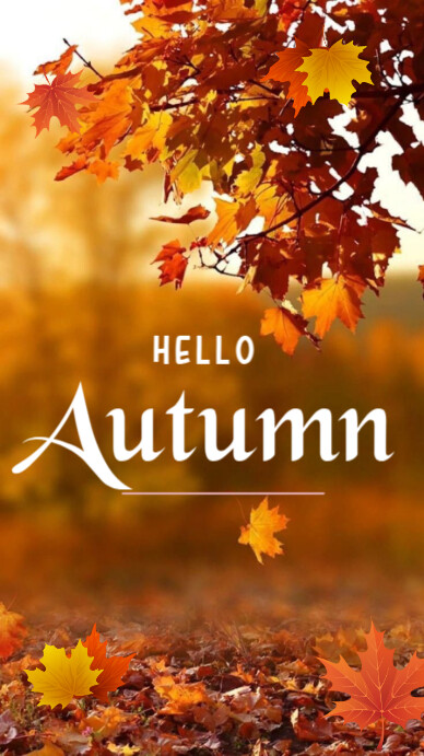 Hello autumn Instagram Story template