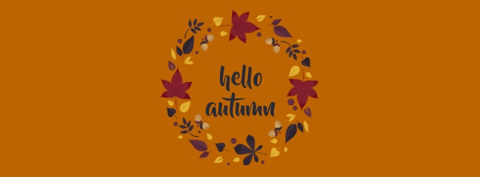 Fall Facebook Header Hello Autumn Facebook Cover Template | PosterMyWall