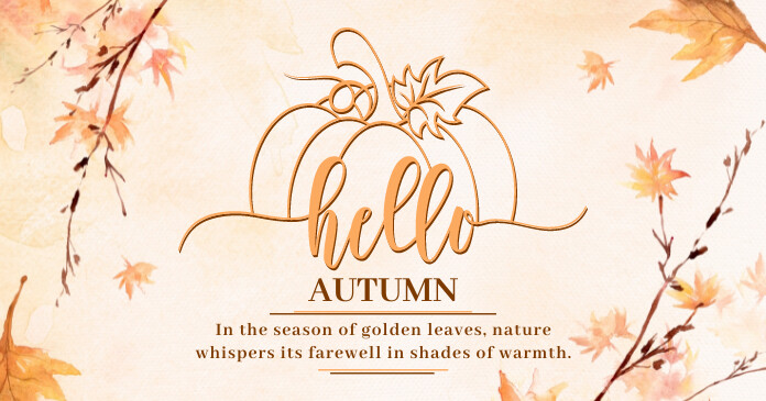 Hello Autumn Facebook Post Template | PosterMyWall
