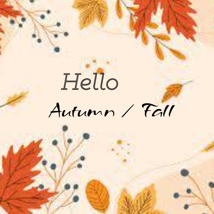 hello autumn fall instagram post Template | PosterMyWall