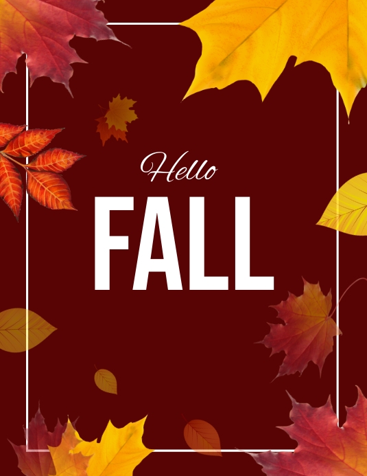 hello autumn fall poster Template | PosterMyWall