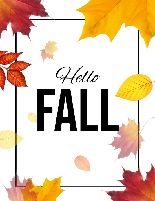 hello autumn fall poster Template | PosterMyWall