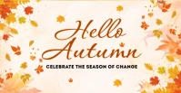 Hello Autumn flyer template Facebook Event Cover