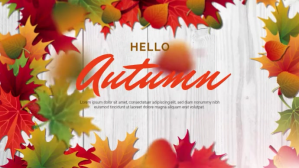White Autumn Greeting Digitalanzeige Template