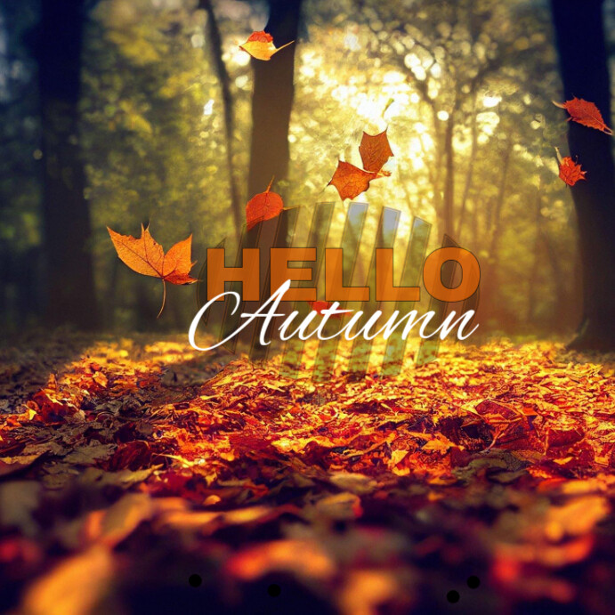 Fall Post Inspo Hello Autumn Instagram Post Template | PosterMyWall