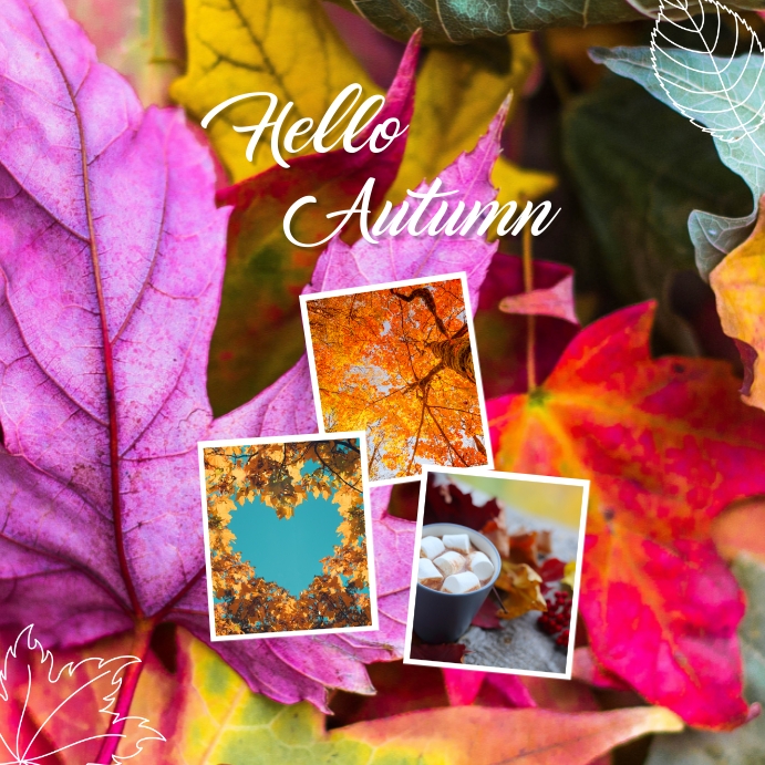 Fall Post Inspo Hello Autumn Instagram Post Template | PosterMyWall
