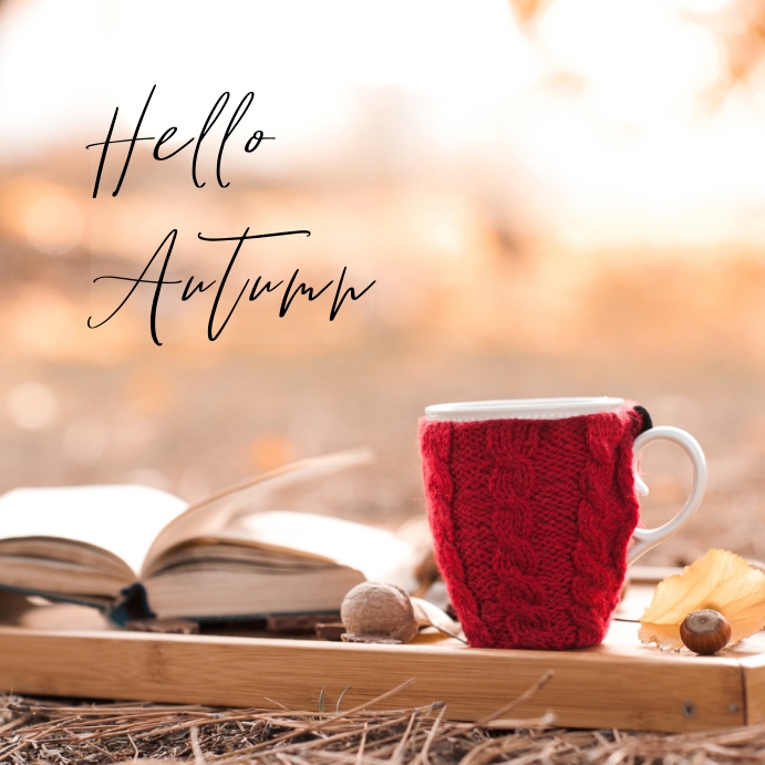 Fall Post Inspo Hello Autumn Instagram Post Template | PosterMyWall