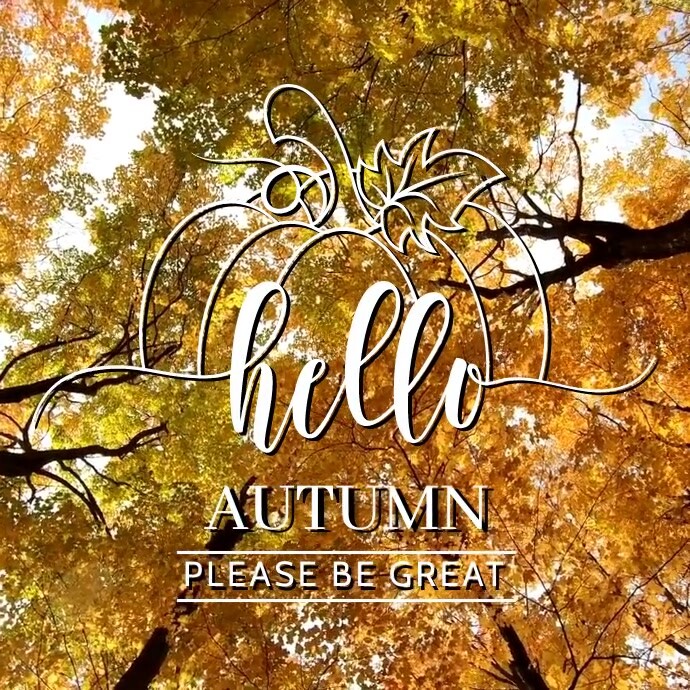 Fall Themed Posts Hello Autumn Instagram Post Template | PosterMyWall