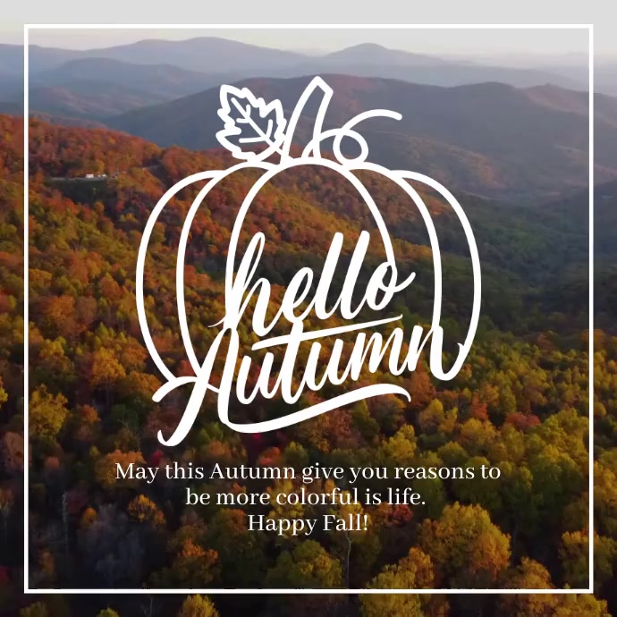 Aug Fall Posts Copy of Hello autumn Instagram post | PosterMyWall