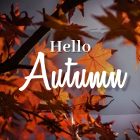 Hello Autumn Instagram Post template