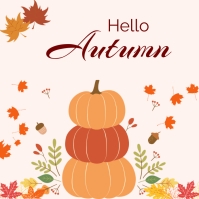 hello autumn fall instagram post Template | PosterMyWall