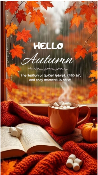 Hello autumn template 2025 Instagram Story