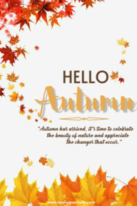 Hello Autumn template 2025 Poster