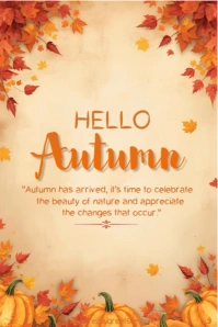 Hello Autumn template 2025 Poster