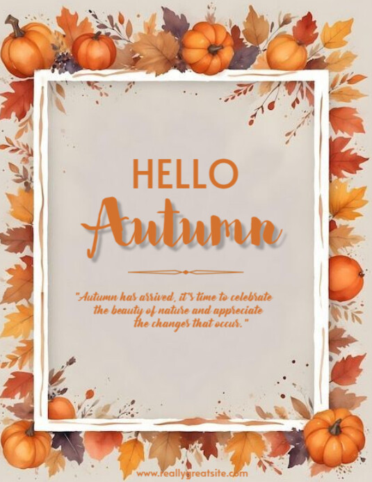Hello Autumn template 2025 Flyer (US Letter)