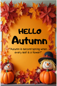 Hello autumn template 2025 Poster