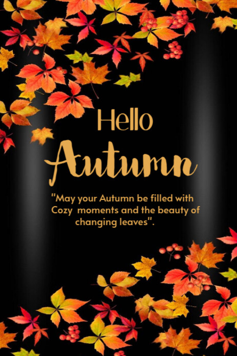 Hello autumn template 2025 Poster