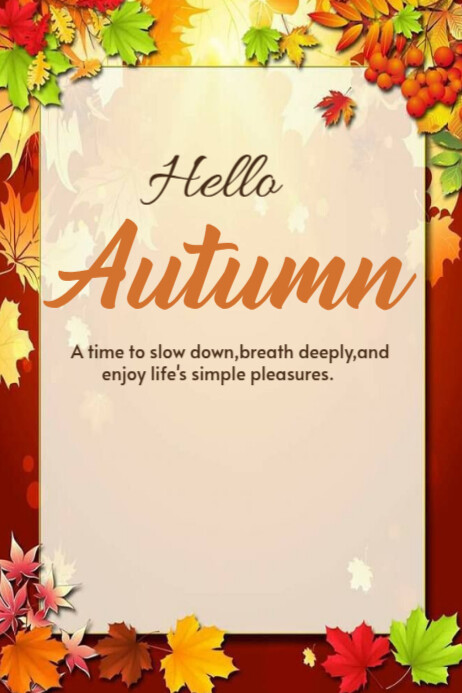 Hello autumn template2025 Poster