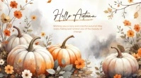 Hello Autumn Twitter Post template
