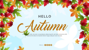 Hello Autumn Video Greeting Digitalt display (16:9) template