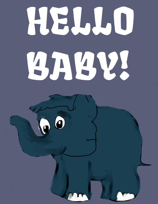 Hello Baby! Flyer (US Letter) template