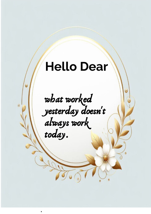 Copy of Hello Dear White Grey A3 template | PosterMyWall