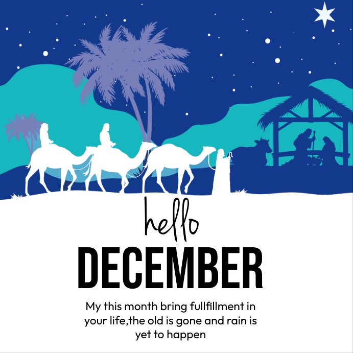 hello december Template | PosterMyWall