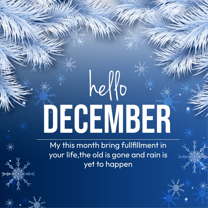 hello december Template | PosterMyWall