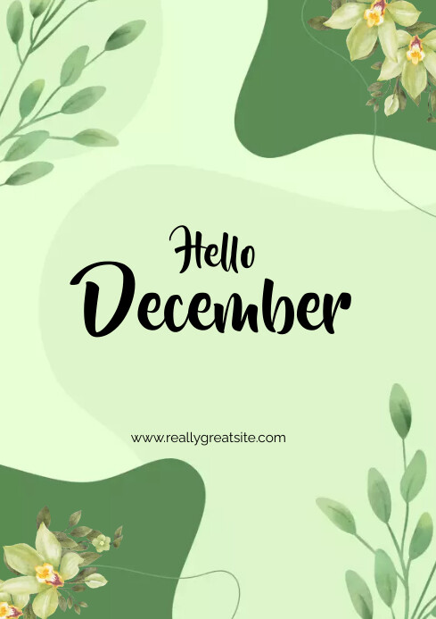 Simple December Design Hello December Template | PosterMyWall