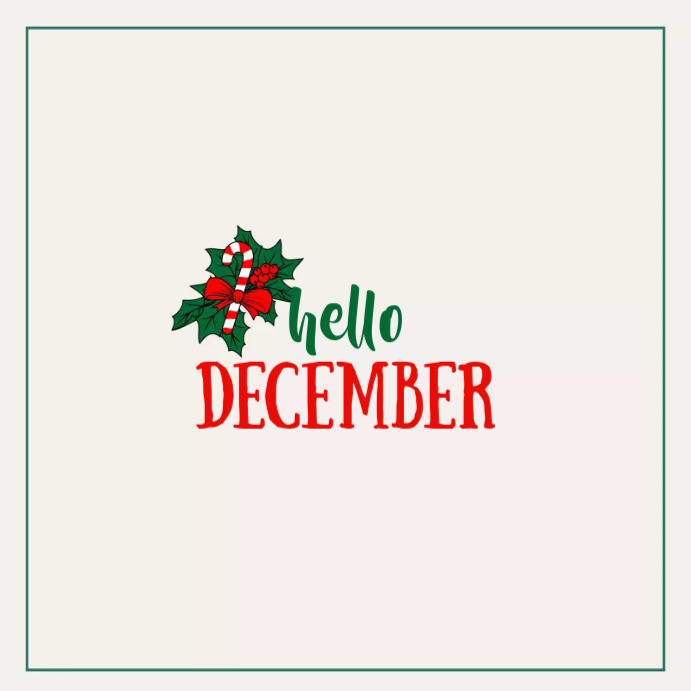 Hello December Template | PosterMyWall