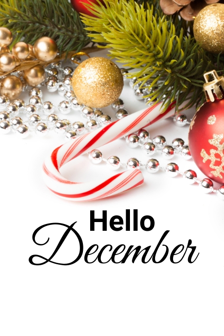 Hello December Images Lab Plantilla de Hola Diciembre | PosterMyWall
