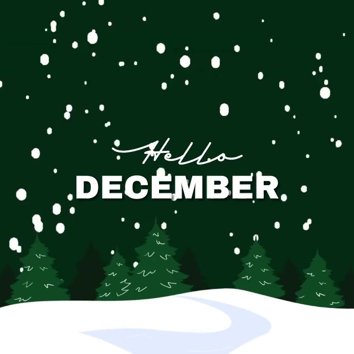 Hello December Template | PosterMyWall