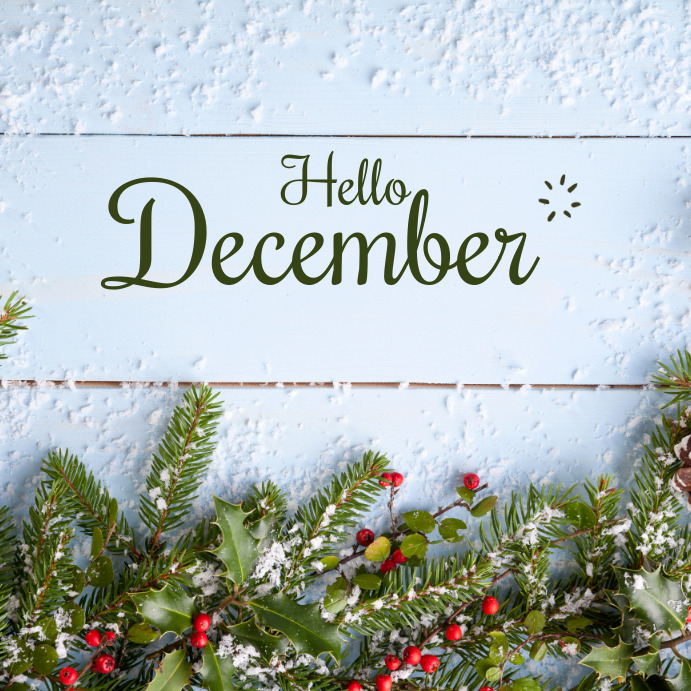 Hello December Template | PosterMyWall