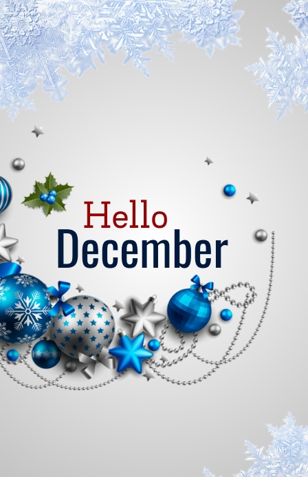 Hello DECEMBER Template | PosterMyWall